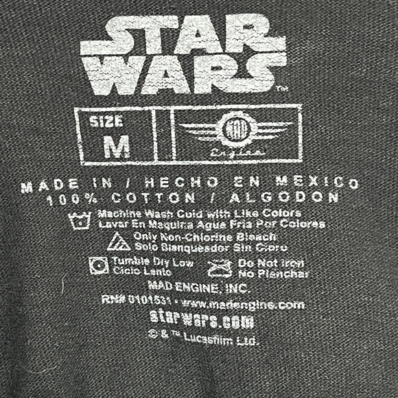 Star Wars Kylo Ren Graphic T-Shirt - Black - Size M - 100% Cotton - Picture 7 of 9